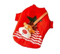 Vêtements de Noël for Chiens, Pull bandoulière à Motif caneton, Pull en Tricot for Chiot Ours en Peluche, vêtements Chauds for Noël, Accessoires for Animaux(Red,XS(Old))