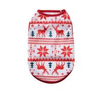 Vêtements de Noël pour chats et chiens - Imprimé élan mignon - Gilet pour chiot - Bouledogue français - Chihuahua