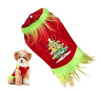 Vêtements de Noël pour chien,Chemises de Noël pour chien, Costume de chemise drôle pour chien de compagnie, Vêtements de cosplay de Noël pour chien rouge et vert, T-shirt imprimé pour animal de compag