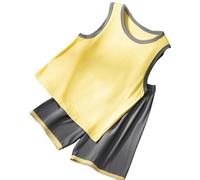 Vêtements de Nuit Enfant Ado Court Pyjama Garçon T-Shirt Manches Courtes et Shorts Ensemble Plage T Shirt Ensembles Pyjamas imprimés Mignons Crop Top Short pour Enfants 7 12 Ans