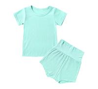 Vêtements de Nuit Enfant Ado T Shirt Tops et Pjs Shorts T-Shirt Manches Courtes Imprimé Ensembles Pyjamas imprimés Mignons Fille Pyjama pour Enfants Jeunes