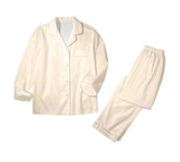 VêTements De Nuit Femme Manches Longues, Pyjama Femme Deux PièCes Doux Et Confortable Manches Longues Col Cranté Pantalon à Poches pour DéTente à La Maison Toute L'AnnéE