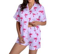 Vêtements De Nuit Femme Pantacourt Pyjamas pour Femmes Pyjama Grande Taille 54 56 Grenouillere Ensemble Pijamas Courtes Bas Enceinte Sleepwear Chaud Satin Coton Kigurumi Adulte Hiver Et Doux