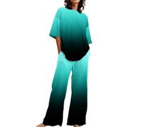 Vêtements De Nuit Femme Set Deux Pièces Pjs Coton Été Sleepwear Adulte Elegant Basics Sets Pyjama Manches Courtes Hauts Pantalon Vetement Rouge Ensembles Chic Ensembles De Pyjama Femme