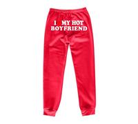 Vêtements de nuit pour femme - Pantalon court avec doublure en polaire - Pantalon de jogging large et droit - Pantalon de jogging - Taille haute - Pantalon de yoga avec poches - Pantalon de VTT pour