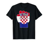 Vêtements de poing en relief drapeau croate Hrvatska Pride Wear T-Shirt