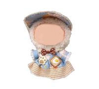 Vêtements de poupée 17 cm Compatible avec Labubu, vêtements en Peluche pour 17 cm Poupées avec Un Chapeau et Une Robe pour Les Meilleurs Cadeaux (poupée en Peluche Non Incluse)