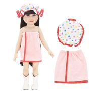 Vêtements de Poupée 35-43 cm, Peignoir et bonnet de douche pour poupée fille avec Baby Born, Baby Annabell, Nenuco et Plus, Cadeaux pour Filles, Enfants