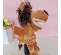 Vêtements de poupée 43 cm filles hippopotame jouets pour enfants marionnette interactive pour raconter des histoires pour les spectacles préscolaires Bouche mobile pour les jeux parent-enfant. Lit (A