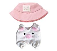 Vêtements de poupée de 17 cm, vêtements pour labubu, ensemble de style kawaii chic pour poupées de 17 cm, jolie tenue de poupée avec accessoires, poupée labubu, vêtements labubu (sans poupée) (cochon)