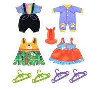 Vêtements de poupée pour bébé de 30 à 35 cm - Vêtements pour poupée de 30 à 35 cm - Tenues mignonnes pour poupée - Ensemble de quatre pièces pour satisfaire votre désir
