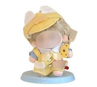 Vêtements de poupée rembourrés en coton pelucheux de 10 cm, convient pour une hauteur de 9,9 cm, accessoires pour costume 1 haut + 1 salopette + 1 chapeau sans vêtements de poupée uniquement (ensemble