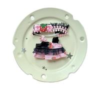 Vêtements de poupée rembourrés en coton pelucheux de 10 cm pour une hauteur de 9,9 cm, accessoires pour 1 haut + 1 salopette + 1 chapeau sans vêtements de poupée uniquement (robe noire + bandeau)