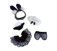 Vêtements de poupée rembourrés en coton pelucheux de 20 cm pour une hauteur de 20,1 cm, accessoires pour costume 1 coiffe + 1 combinaison, 1 écharpe + 1 bas en dentelle + 1 jupe, sans vêtements de