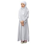 Vêtements de prière pour Enfants et bébés Filles, Deux pièces, Robe Musulmane avec Hijab, Moyen-Orient, Dubaï, Tenues Arabe 3-12 Ans