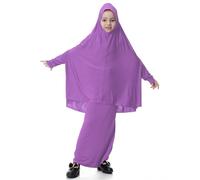 Vêtements de prière pour femme, robe hijab, Namaz Elbisesi Kadin, Ramadan Khimar Abaya, vêtements de prière pour filles musulmanes Abaya avec foulard Namaz Elbisesi Kadin Vêtements musulmans, Violet