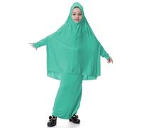 Vêtements de prière pour femme, robe hijab, Namaz Elbisesi Kadin, Ramadan Khimar Abaya, vêtements de prière pour filles musulmanes Abaya avec foulard Namaz Elbisesi Kadin Vêtements musulmans, Vert