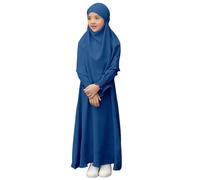 Vêtements de prière pour fille Ramadan Burka Khimar Abaya Ensemble de robes islamiques Robe de prière musulmane Khimar Abaya Ensemble de vêtements de prière pour femme Namaz Elbisesi Kadin Jilbab 3-12
