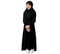 Vêtements de prière pour fille Ramadan Burka Khimar Abaya Ensemble de robes islamiques Robe de prière musulmane Khimar Abaya Ensemble de vêtements de prière pour femme Namaz Elbisesi Kadin Jilbab 3-12