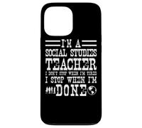 Vêtements de Professeur d'études sociales - Design Amusant et Mignon pour Enseignants Coque pour iPhone 13 Pro Max