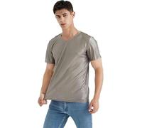 Vêtements de protection T-shirt de protection contre les radiations en fibre d'argent et champ électromagnétique La fibre d'argent for hommes peut être portée en toutes saisons(V Neck,XX-Large)