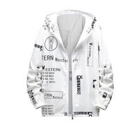 Vêtements De Randonnée Homme Teddy Harrington Camouflage Travail Americaine Zippée Fourrure Cyclisme sans Froid Long Cuir Manche Legere Veste Pluie Homme Blanc M