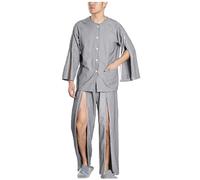 Vêtements De Rééducation Post-chirurgicale, Aide Aux Soins Infirmiers À L'hôpital/à Domicile, Doux Et Respirants Adaptés Aux Hôpitaux Et Aux Maisons De Retraite(Grey,XXL)