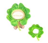 Vêtements de Saint Patrick pour labubu, vêtements pour gros labubu énergétique, 3 pièces trèfle à quatre feuilles vert pour poupées de 17 cm (trèfle à quatre feuilles)