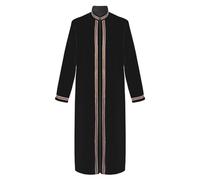Vêtements de scène d'Halloween - Costume vintage médiéval - Unisexe - Costume de cosplay - Robe musulmane - Robe de prière - Manches longues - Moyen-Orient - Fête à thème - Costume de scène, Noir , S