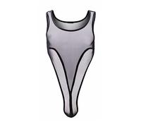 Vêtements de sculpture du corps pour homme, combinaison transparente, sous-vêtements en maille élastique et lisse, sous-vêtements éléphants pour hommes, Noir , L