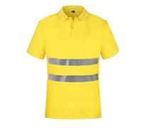 Vêtements De Sécurité Shirt Homme Sécurité Protection Visibilité Travail À Manches Courtes T-Shirt Haute Séchage Rapide Respirant Léger Col Rond Avertissement Polo Vêtements Tee Shirt Bicolore