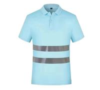 Vêtements De Sécurité Shirt Homme Sécurité Protection Visibilité Travail À Manches Courtes T-Shirt Haute Séchage Rapide Respirant Léger Col Rond Avertissement Polo Vêtements Tee Shirt Bicolore
