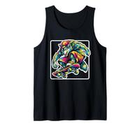 Vêtements de Skate rétro pour Hommes et Enfants Y2K Cool Wolf Débardeur