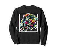 Vêtements de Skate rétro pour Hommes et Enfants Y2K Cool Wolf Sweatshirt
