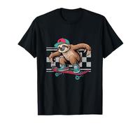 Vêtements de skateboard vieillis Cute Sloth Skateboard pour enfants T-Shirt