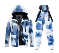 Vêtements De Ski Vêtements de Neige for Femmes, Ensemble Combinaison Ski imperméable, vêtements Snowboard, Costumes d'extérieur, Vestes et Pantalons d'hiver(Blue Jacket Pant,Jacket M Pant S)