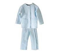 Vêtements De Soins For Enfants Alités, Pyjama En Coton À Ouverture Facile For La Convalescence Post-opératoire(Blue,XL)