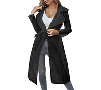 Vêtements de soleil quotidiens pour femmes 2025 portant un manteau boutonné à manches longues en maille transparente avec ceinture, Noir , S