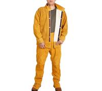 Vêtements de Soudure en Cuir Veste pour Travaux Lourds Chaleur Exceptionnelle Protection Contre Les Flammes Doublure en Coton Protection des Jambes de Sécurité Hommes Femmes (Color : Yellow, Size :