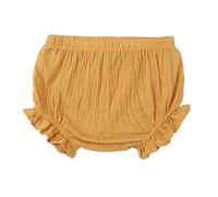 Vêtements de sport junior pour garçons - Short uni printemps été - Vêtements pour petites filles (jaune, 6-12 mois)