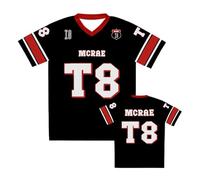 Vêtements De Sport pour Hommes Et Femmes Printemps Été T-Shirts De Football Tate McRae T8 Impression 3D T-Shirts À Séchage Rapide Hauts (Red,Grand)