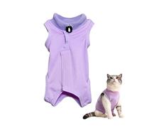 Vêtements de stérilisation pour chats féminins, après opérations, sevrage, anti-fuite pour chatons, manteau de chat (violet taille M)