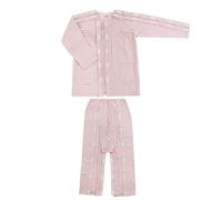 Vêtements de thérapie d'acupuncture, robes de chirurgie faciles à dos ouvert for personnes âgées, tenue de patient postopératoire et dialysé 2.(Pink-a,X-Large)