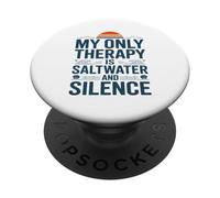 Vêtements décontractés d'été My Therapy is Saltwater and Silence Beach PopSockets PopGrip Adhésif