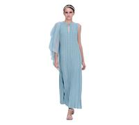 vetements decontractes femme d.exterior - incrustation lux longue robe vasee - celeste SKY BLUE S