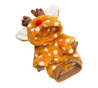 Vêtements d'élan de Noël pour chien,Costume d'élan de Noël pour chien, Vêtements pour chiens Elk Cosplay Costume pour Noël, Tenues chaudes pour temps froid pour chiens de petite et moyenne taille pour