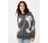 Vêtements Desigual Sweat Kiss Mickey pour Femme M Noir