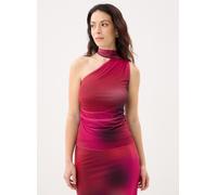 Desigual Top asymétrique sans manches Femme Rouge Taille 40 FR
