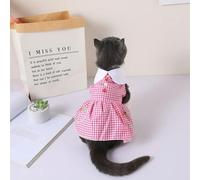 Vêtements d'été pour animaux de compagnie, motif à pois et fleurs, robe fraise, pour chats, chatons, jupes, robe de princesse pour chat, vestido para sphynx