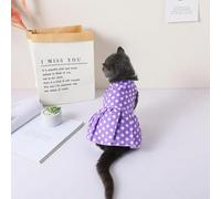 Vêtements d'été pour animaux de compagnie, motif à pois et fleurs, robe fraise, pour chats, chatons, jupes, robe de princesse pour chat, vestido para sphynx